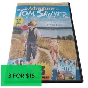 Adventures of Tom Sawyer Mark Twain Story DVD 3 Feature Set Family Classic Movie